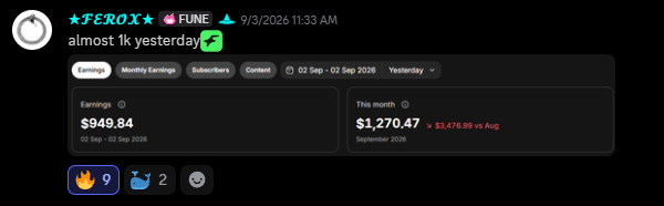 Student win: $949.84 earned yesterday, $1,270.47 this month
